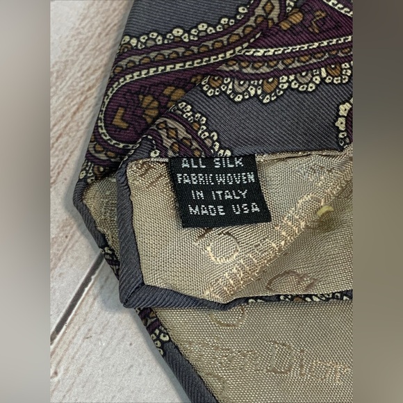 CHRISTIAN DIOR - MONSIEUR / Vintage Floral Fantasy Paisley Pure 100% Silk Tie - Picture 5 of 6